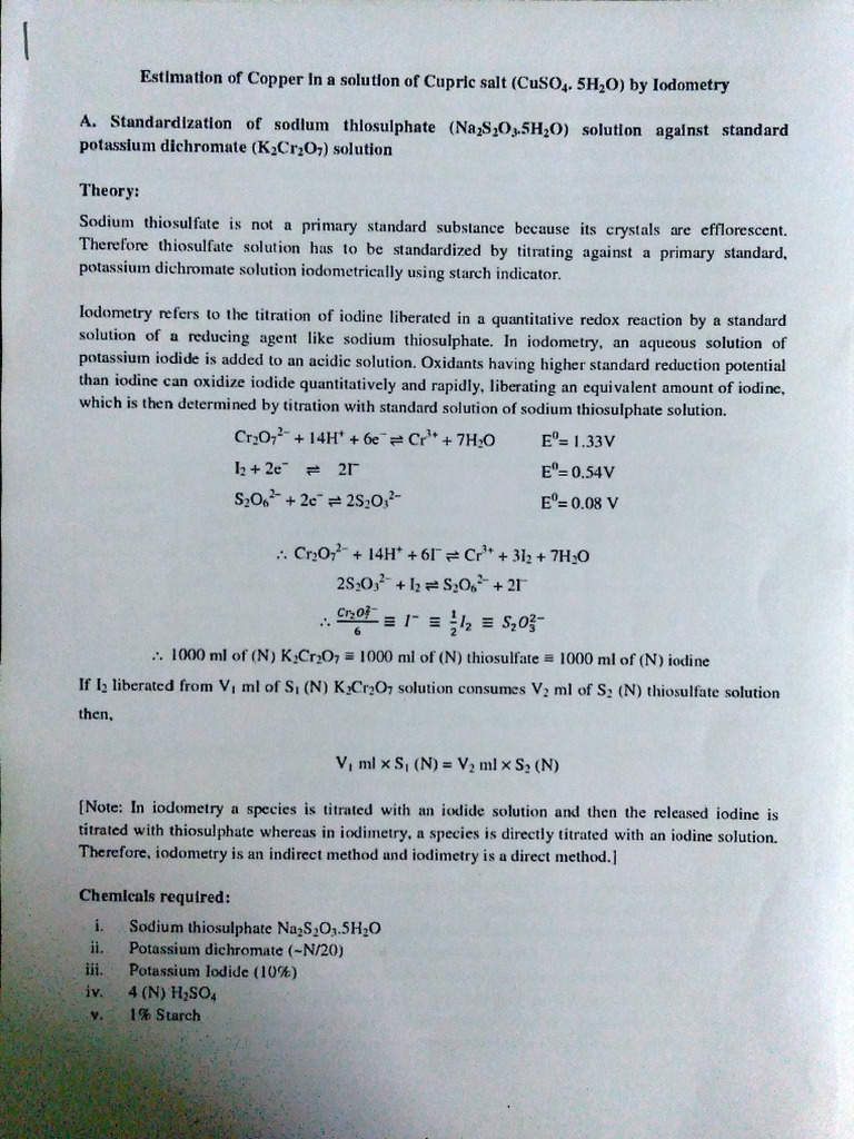 Chem Exp 6 | PDF