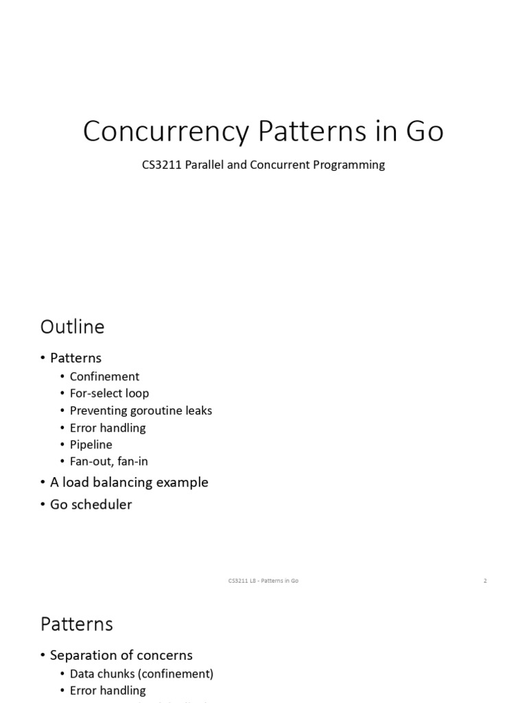 Go Concurrency Patterns Explained | PDF | Scheduling (Computing ...