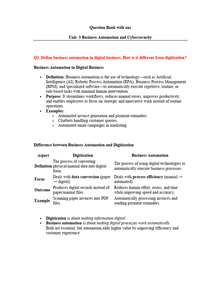 Business Automation & Cybersecurity Insights | PDF | Computer Security ...