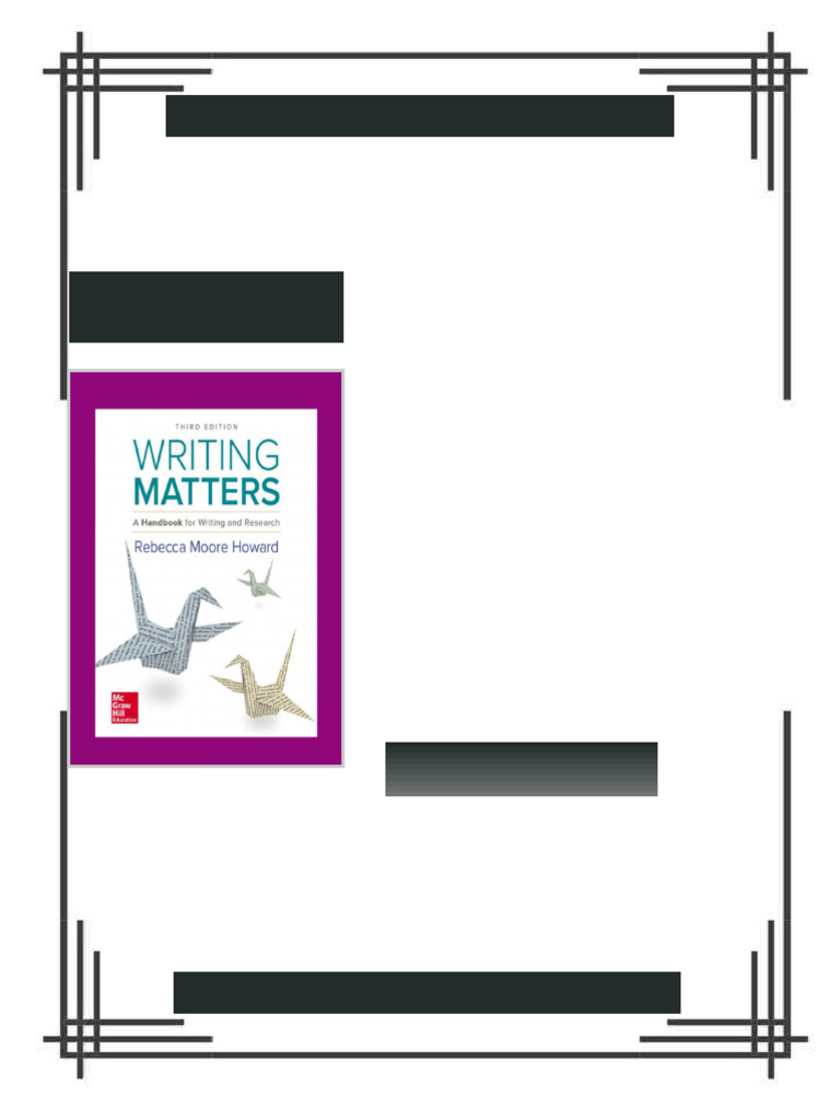 Writing Matters A Handbook for Writing and Research National Tabbed 2nd ...