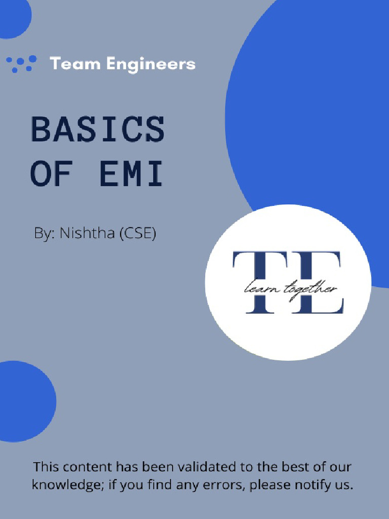 Basics of Emi | PDF