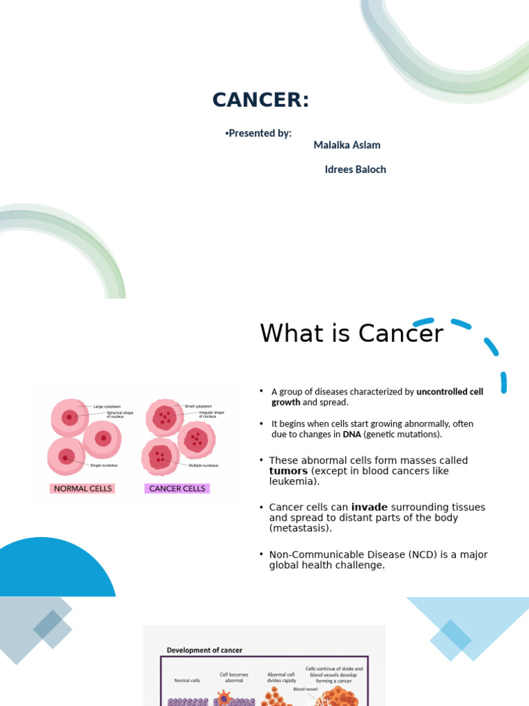 Cancer presentation.pptx (M) | PDF | Cancer | Causes Of Death