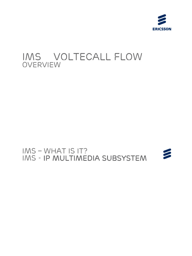 IMS and VoLTE Call Flow Overview | PDF | Ip Multimedia Subsystem ...