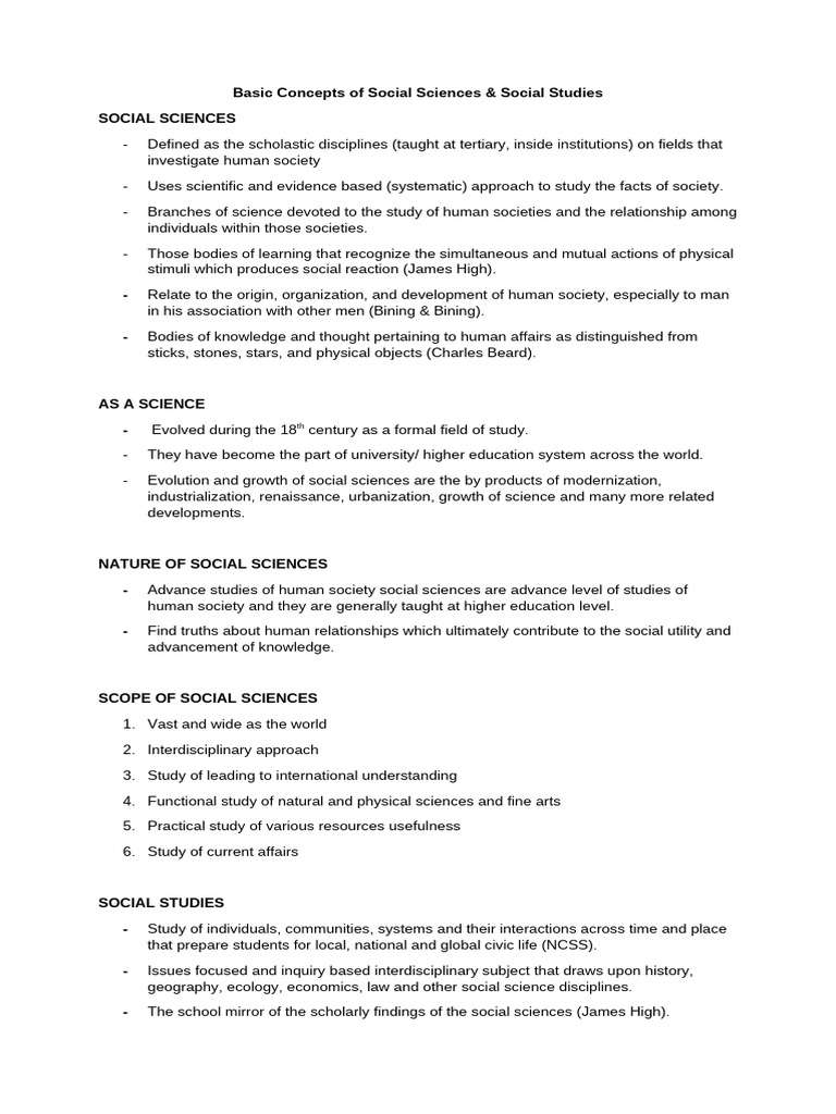 Understanding Social Sciences and Studies | PDF | Social Sciences | Science