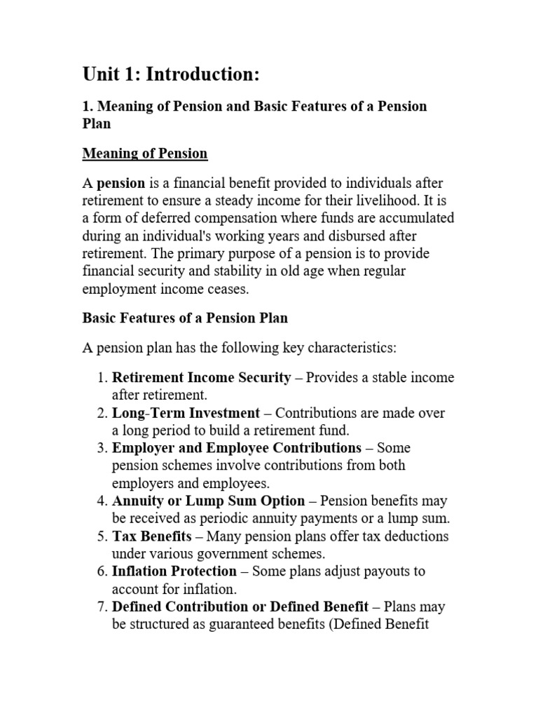 Understanding Pension Plans and Features | PDF | Cost Of Living | Pension