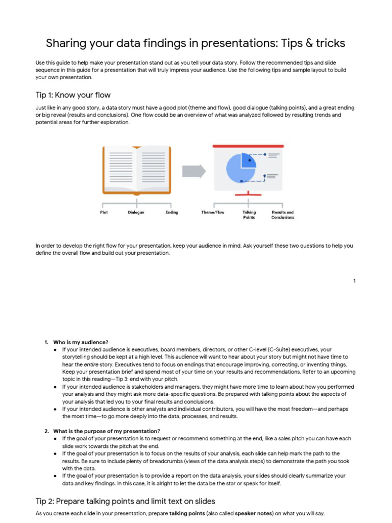 Sharing Your Data Findings in Presentations _ Tips and Tricks | PDF ...
