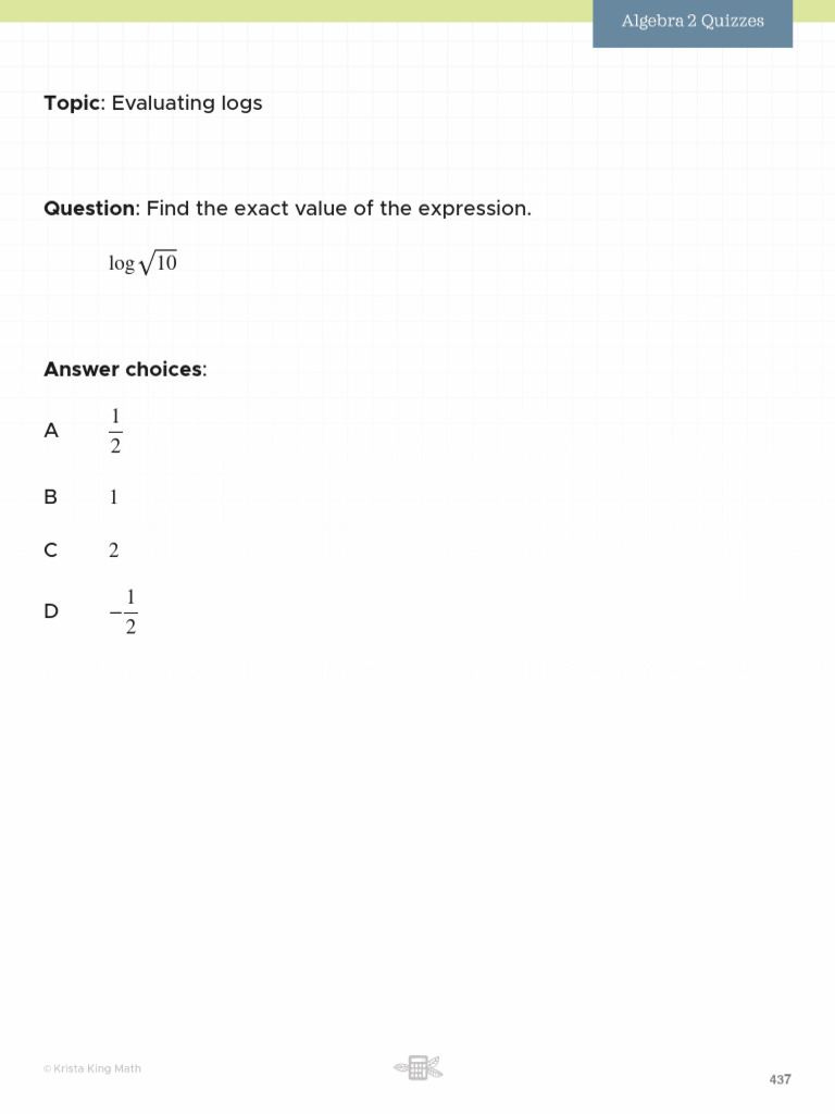 Evaluating Logarithmic Expressions | PDF | Logarithm | Exponentiation