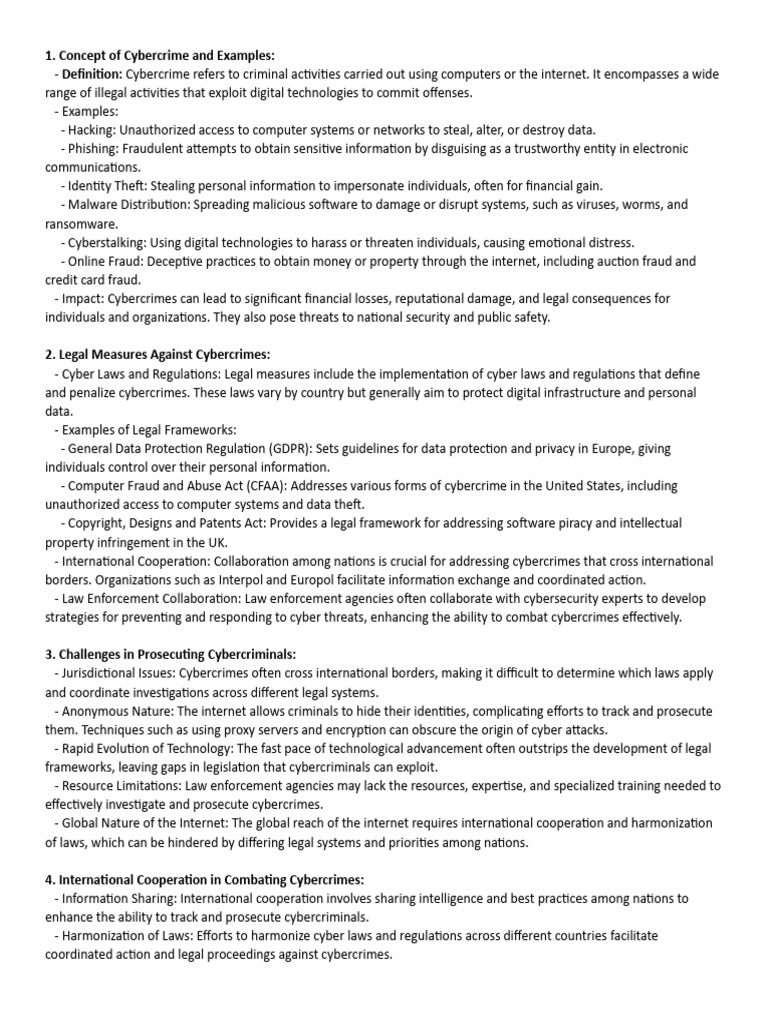 Understanding Cybercrime: Types & Laws | PDF | Computer Security | Security