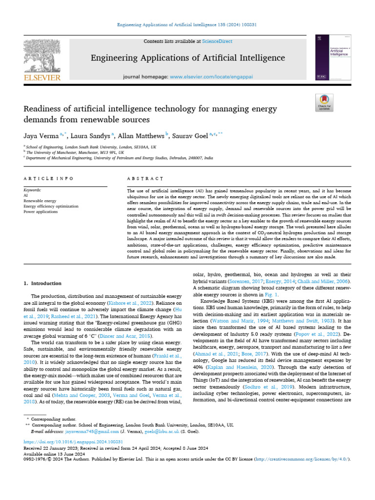 AI for Managing Renewable Energy Demand | PDF | Artificial Intelligence ...