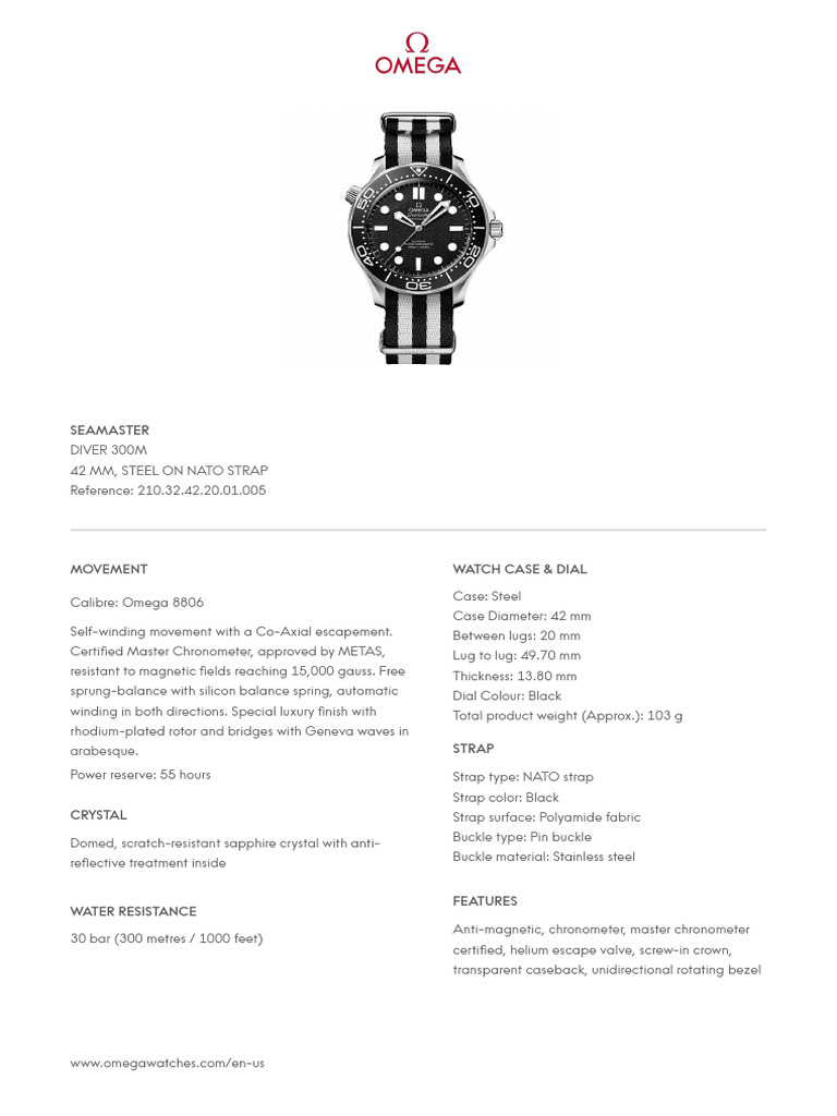 Omega Seamaster Diver 300M Review | PDF