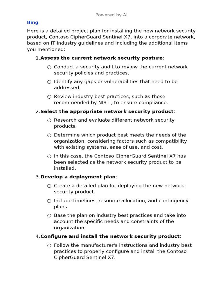 Contoso CipherGuard Project Plan | PDF | Computing | Information Technology