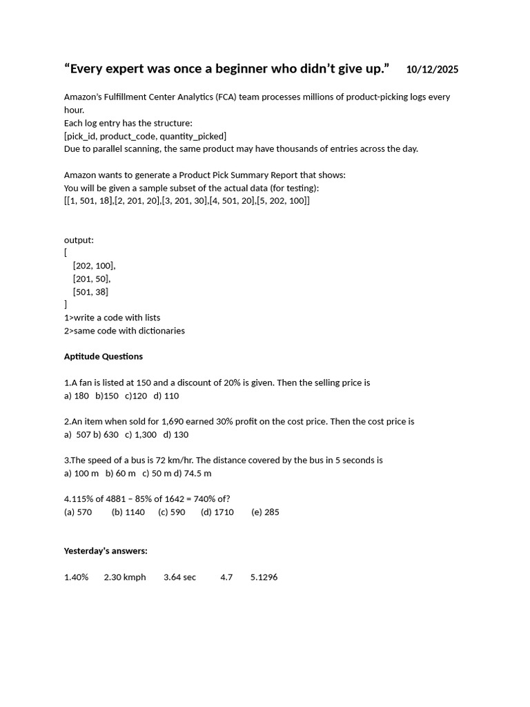 Amazon Product Pick Summary Report | PDF | Skill | Computing