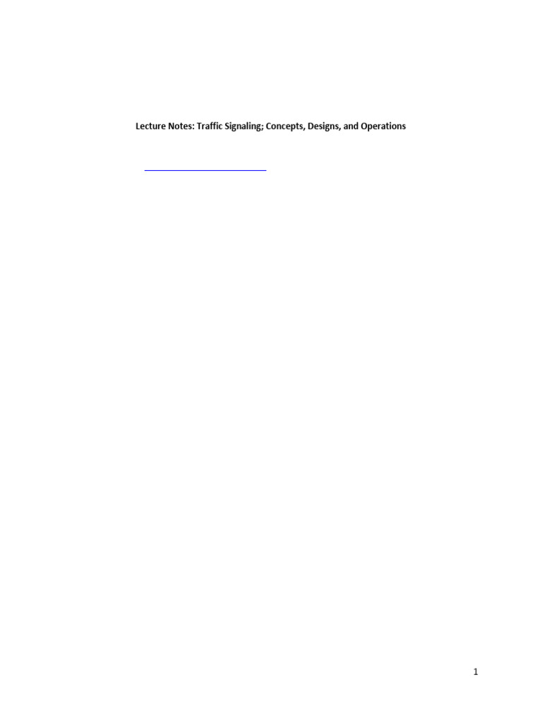 Cve 471 Signalling | PDF | Traffic | Intersection (Road)
