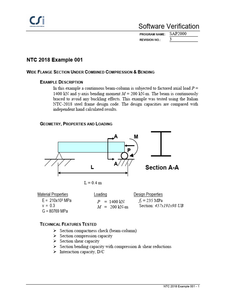 NTC 2018 Example 001 | PDF | Bending | Beam (Structure)