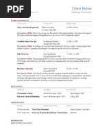 Download Resume - Doris Breen  Professional Radiologic Technologist by dorisbreen SN9716626 doc pdf