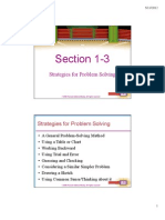 Section 1-3: Strategies For Problem Solving