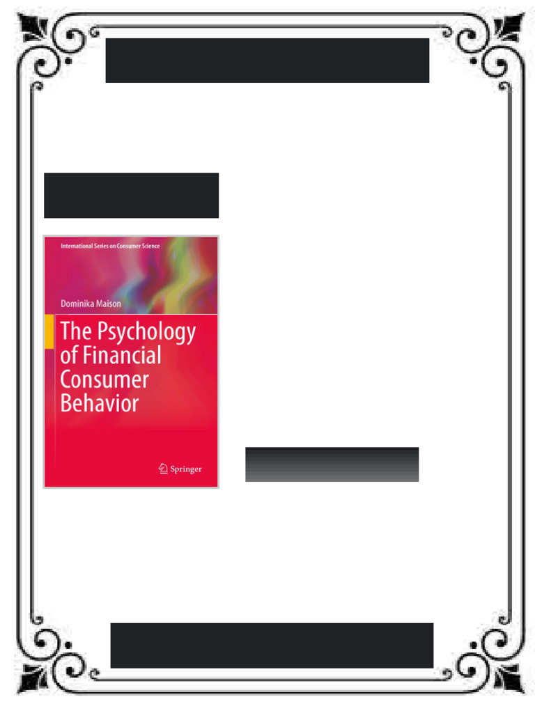 The Psychology of Financial Consumer Behavior 1st Edition by Dominika ...
