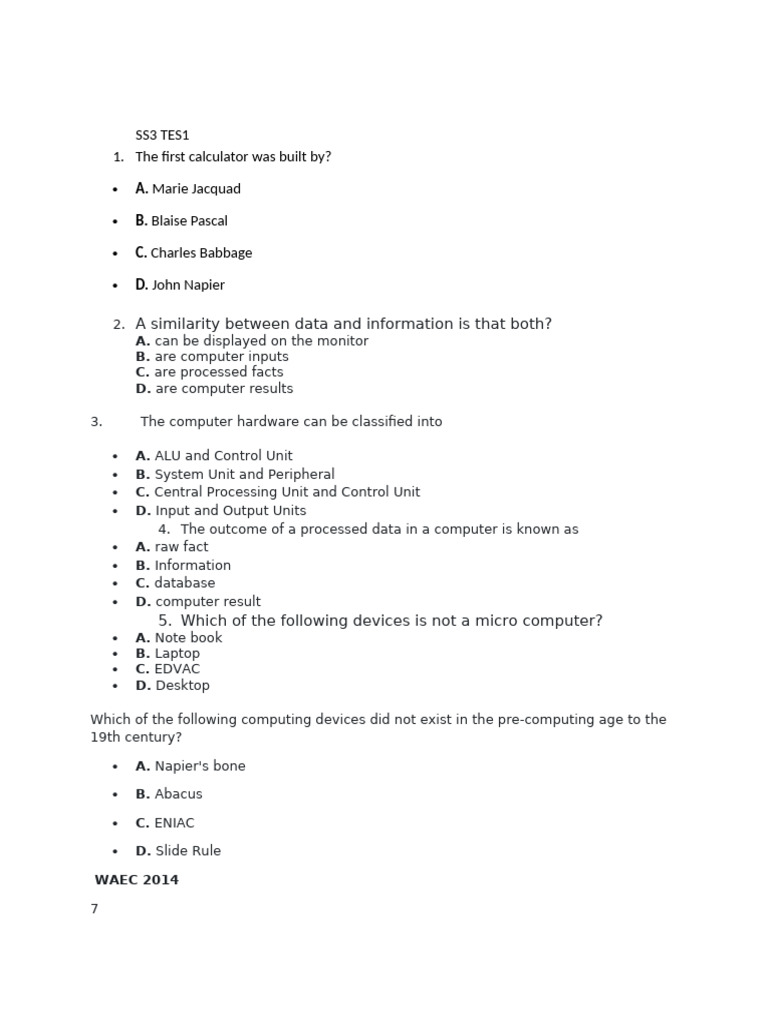 SS3 TES1 | PDF | Computer Network | Internet