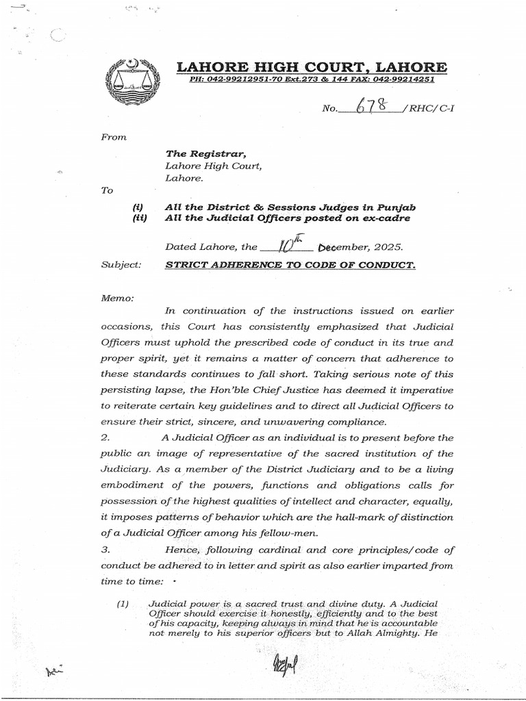 Strict Adherence To Code of Conduct | PDF