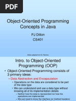 Object-Oriented Programming Concepts in Java: PJ Dillon CS401