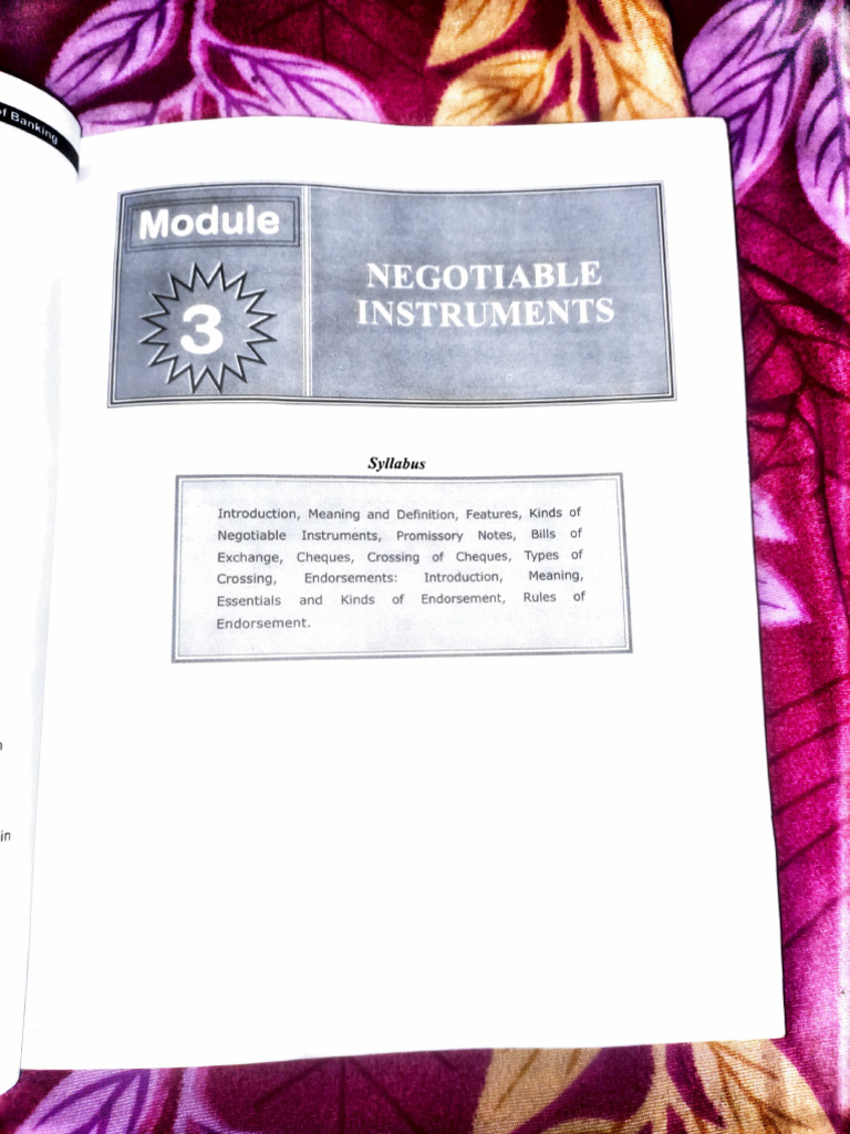 Understanding Negotiable Instruments | PDF | Negotiable Instrument ...