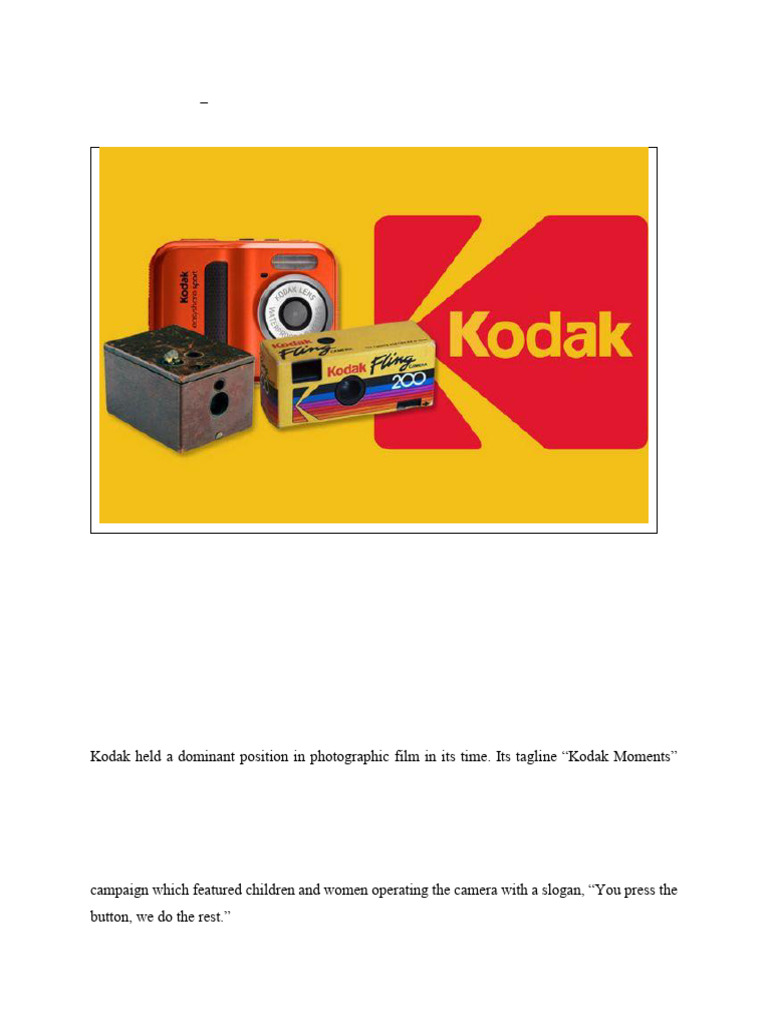Kodak's Fall: A Case Study in Innovation Failure | PDF