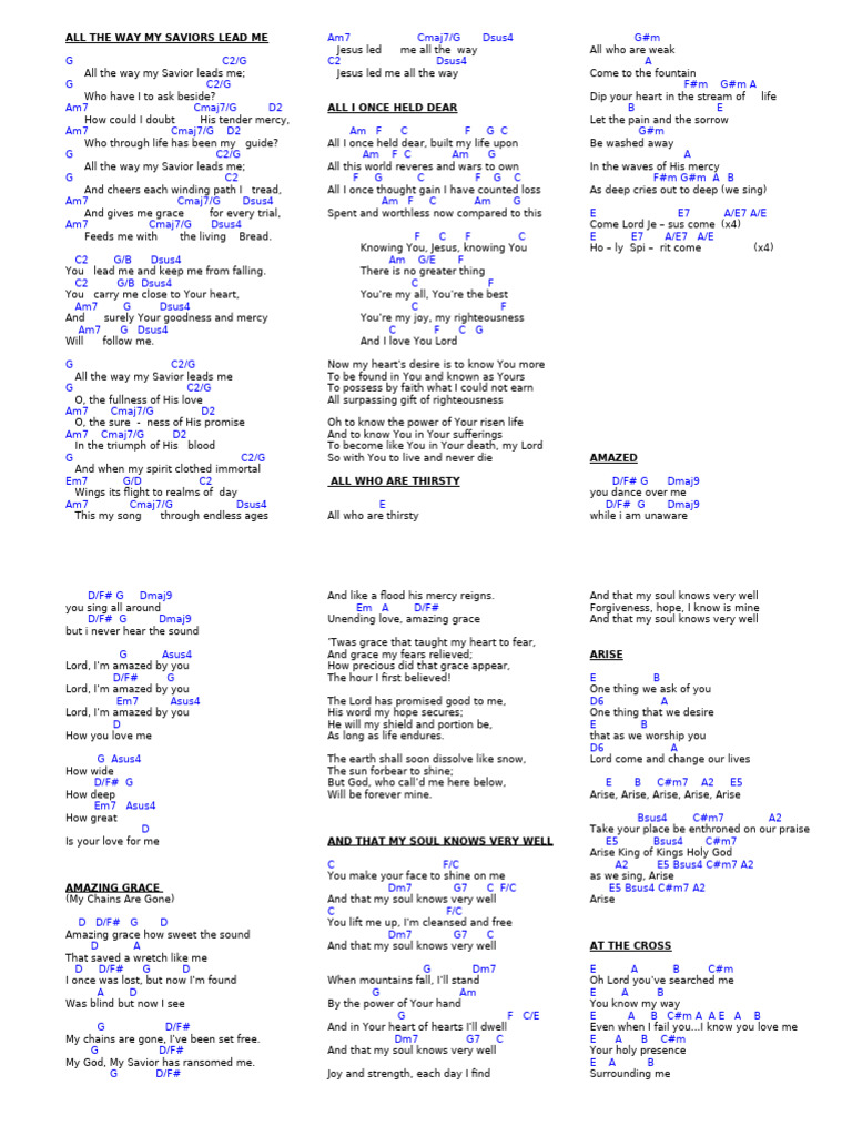 Worship Songs and Lyrics Collection | PDF | Glory (Religion ...