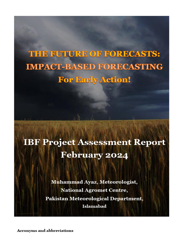 IBF Project Assessment Report 2024 | PDF | Weather Forecasting | Flood