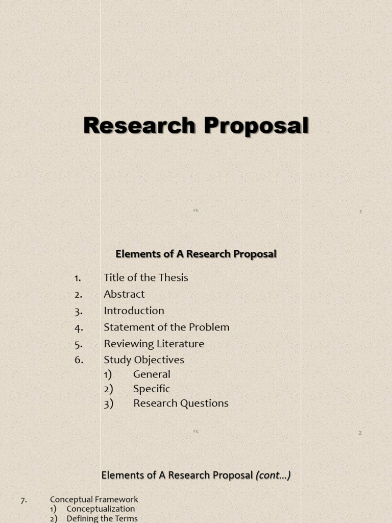 Key Components of a Research Proposal | PDF