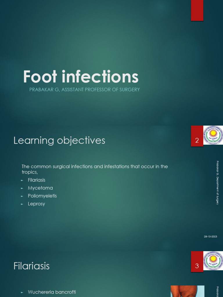 Common Foot Infections and Treatments | PDF | Leprosy | Clinical Medicine
