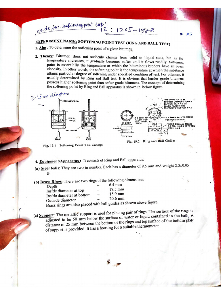 Bitumen Softening Point Test | PDF