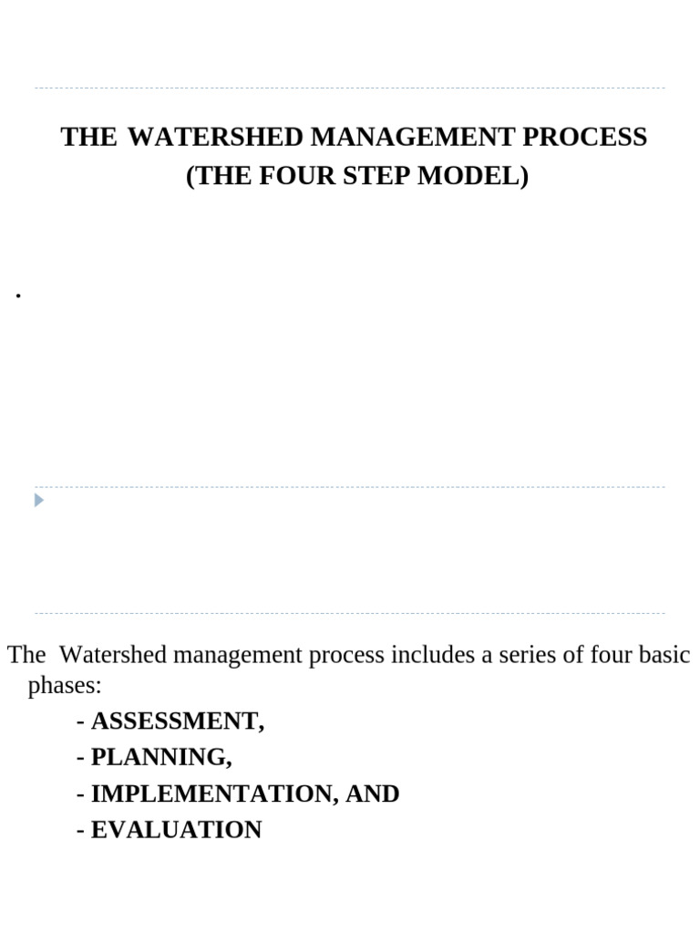 Watershed Management: Four-Step Process | PDF