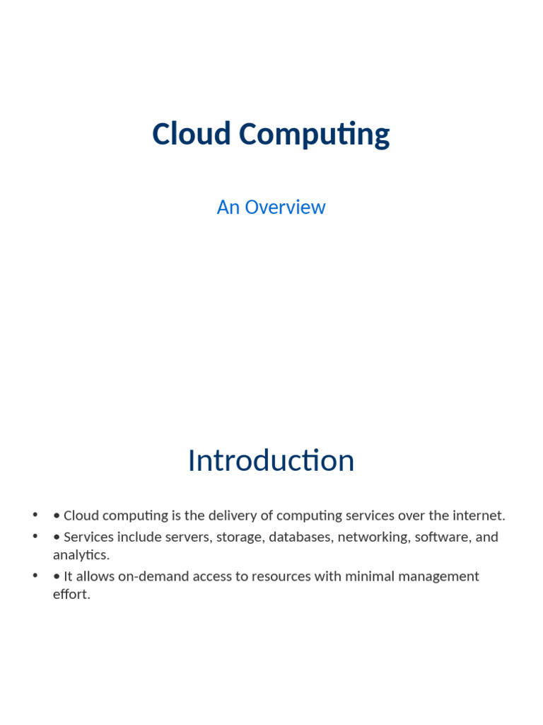 Cloud Computing Styled Presentation | PDF
