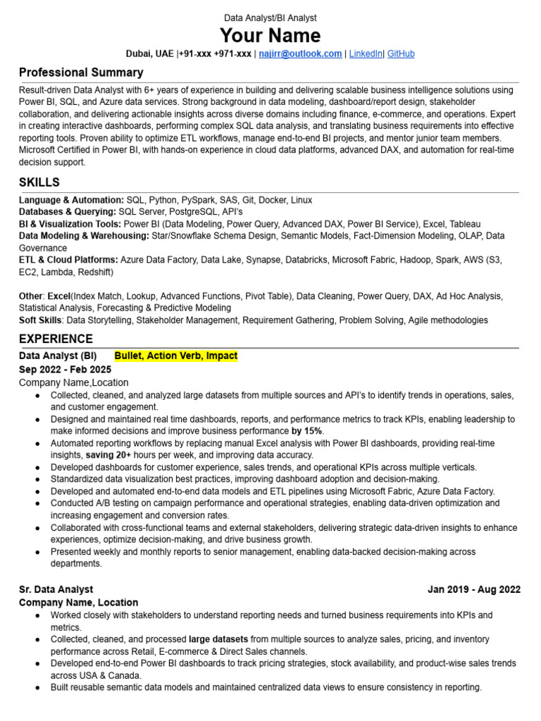 My Resume - Najir Template | PDF | Microsoft Sql Server | Data