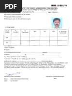 Eye Test Certificate for Driving License | PDF