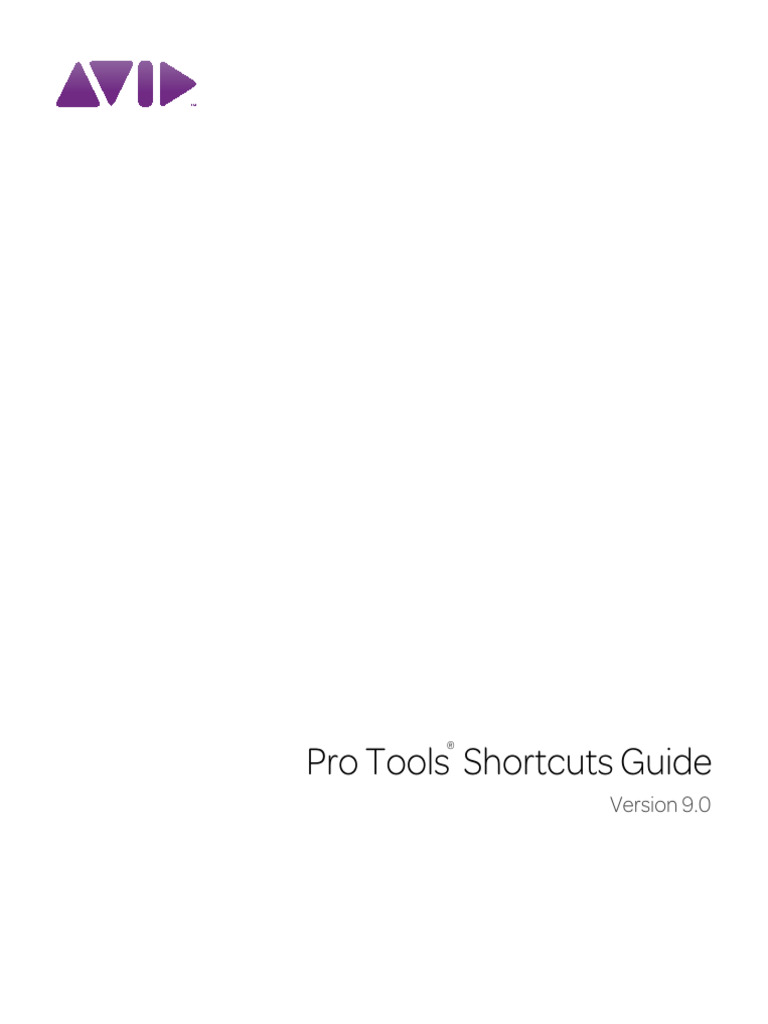 Pro Tools Shortcuts | PDF | Keyboard Shortcut | Computer Keyboard