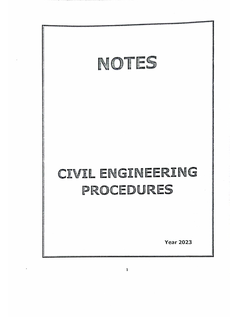Civil Engineering Procedures | PDF