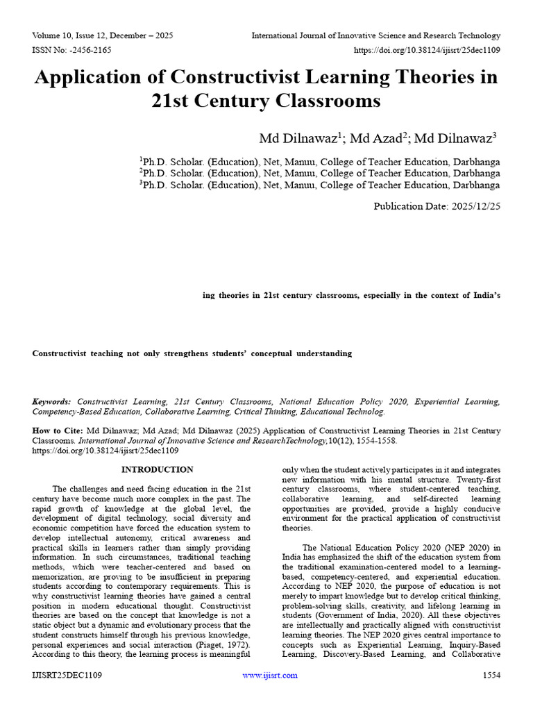 Constructivist Learning in 21st Century Classrooms | PDF ...