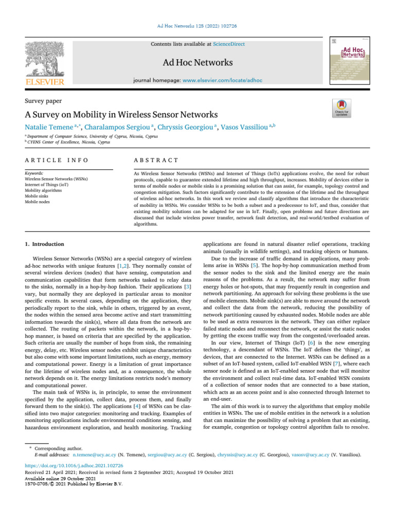Mobility Models | PDF | Wireless Sensor Network | Computer Network