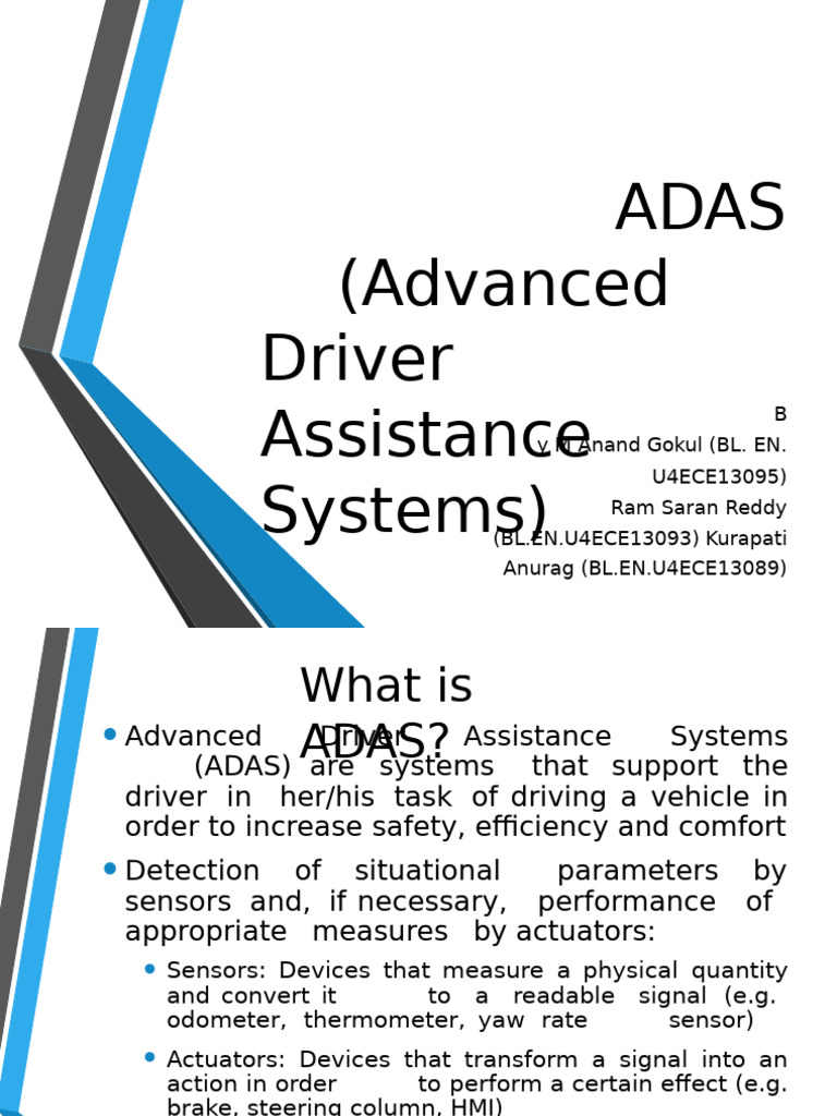 Understanding Advanced Driver Assistance Systems | PDF | Traffic ...