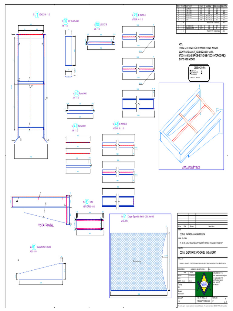 Patamar 01 Da Escada-A1 Advance Steel | PDF