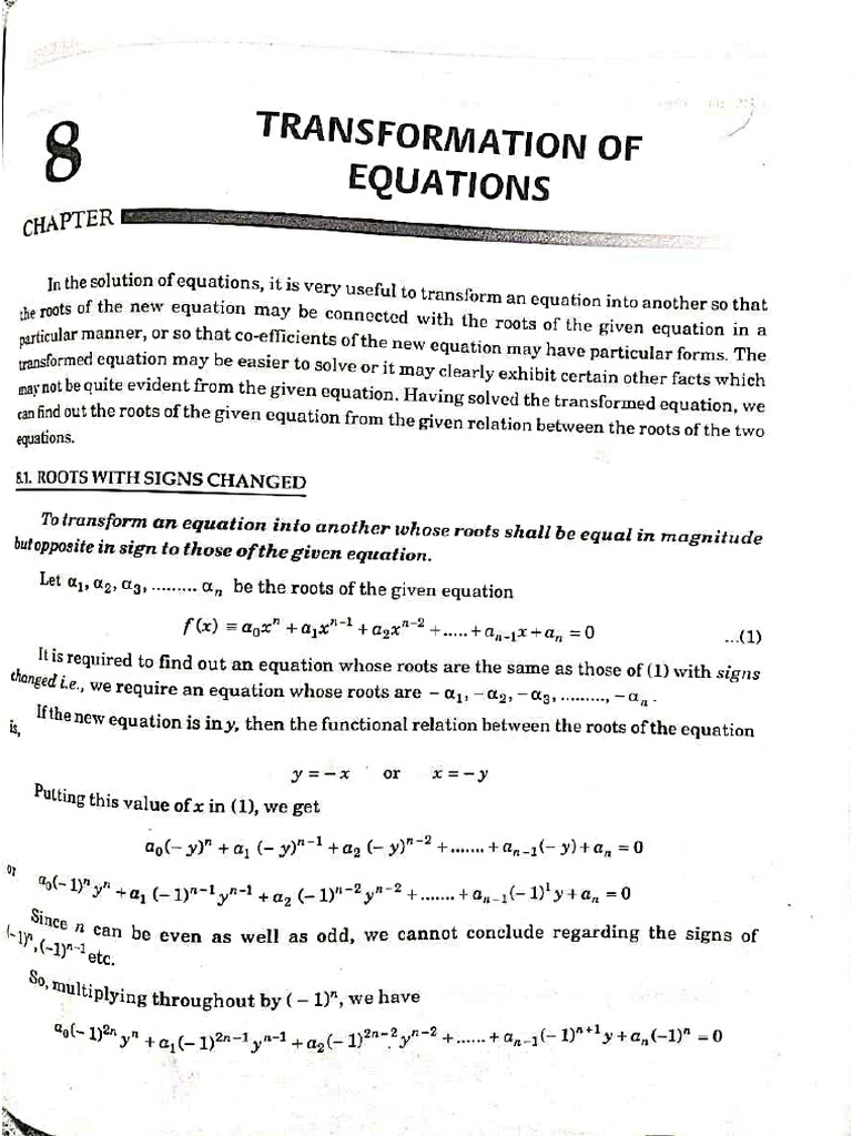 Unit 2 - Theory of Equations | PDF