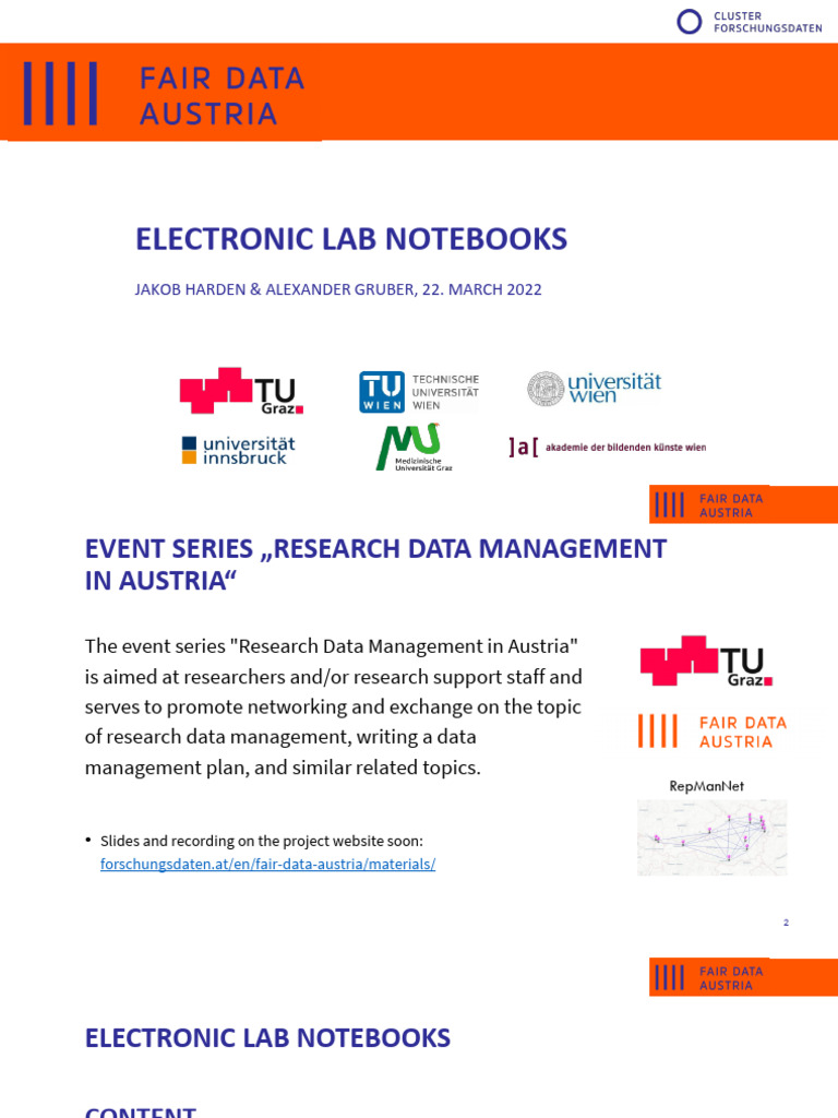 FDA Webinar ELN 22.03.2022 | PDF | Data | Laboratories