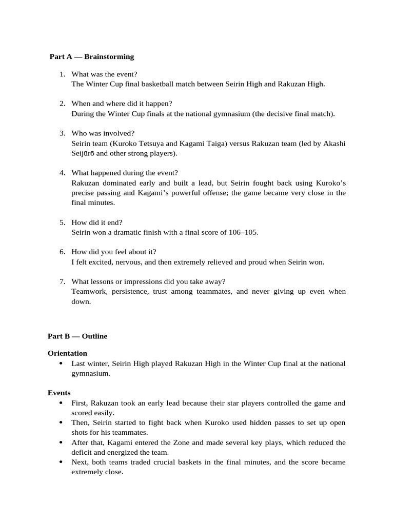 Example Writing Task | PDF