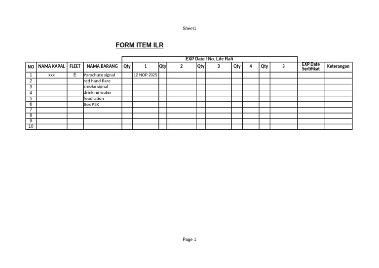 Form Inv Ilr | PDF