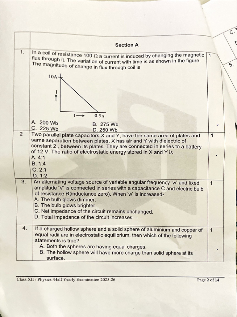 Physics Paper Term 1 | PDF