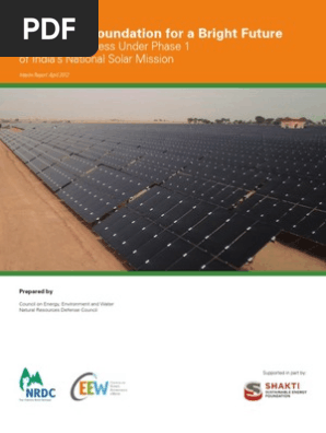 Ceew Nrdc National Solar Mission Interim Report 30apr12
