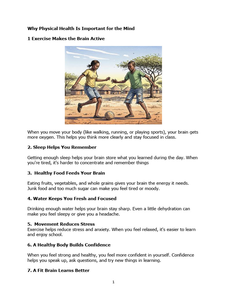 Why Physical Health is Important for the Mind 6SkW | PDF | Sleep ...
