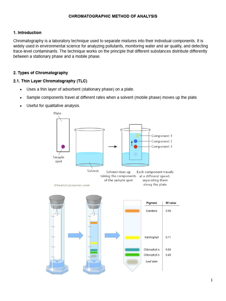 Chromatography in Environmental Analysis | PDF | Chromatography | High ...