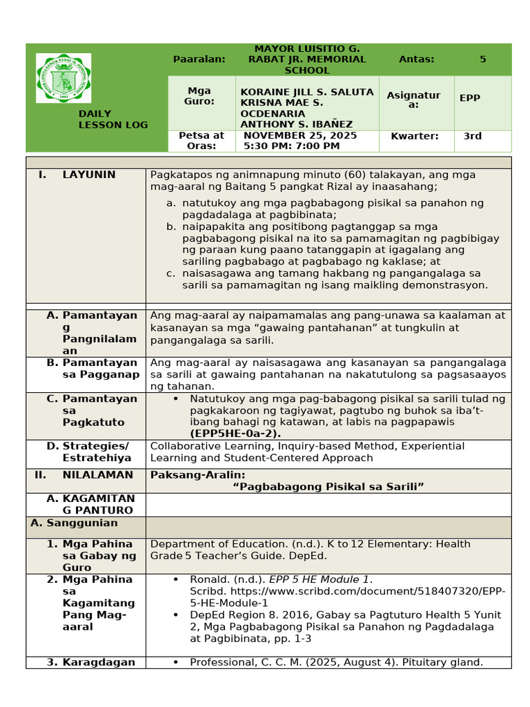 Detailed LP in Epp | PDF